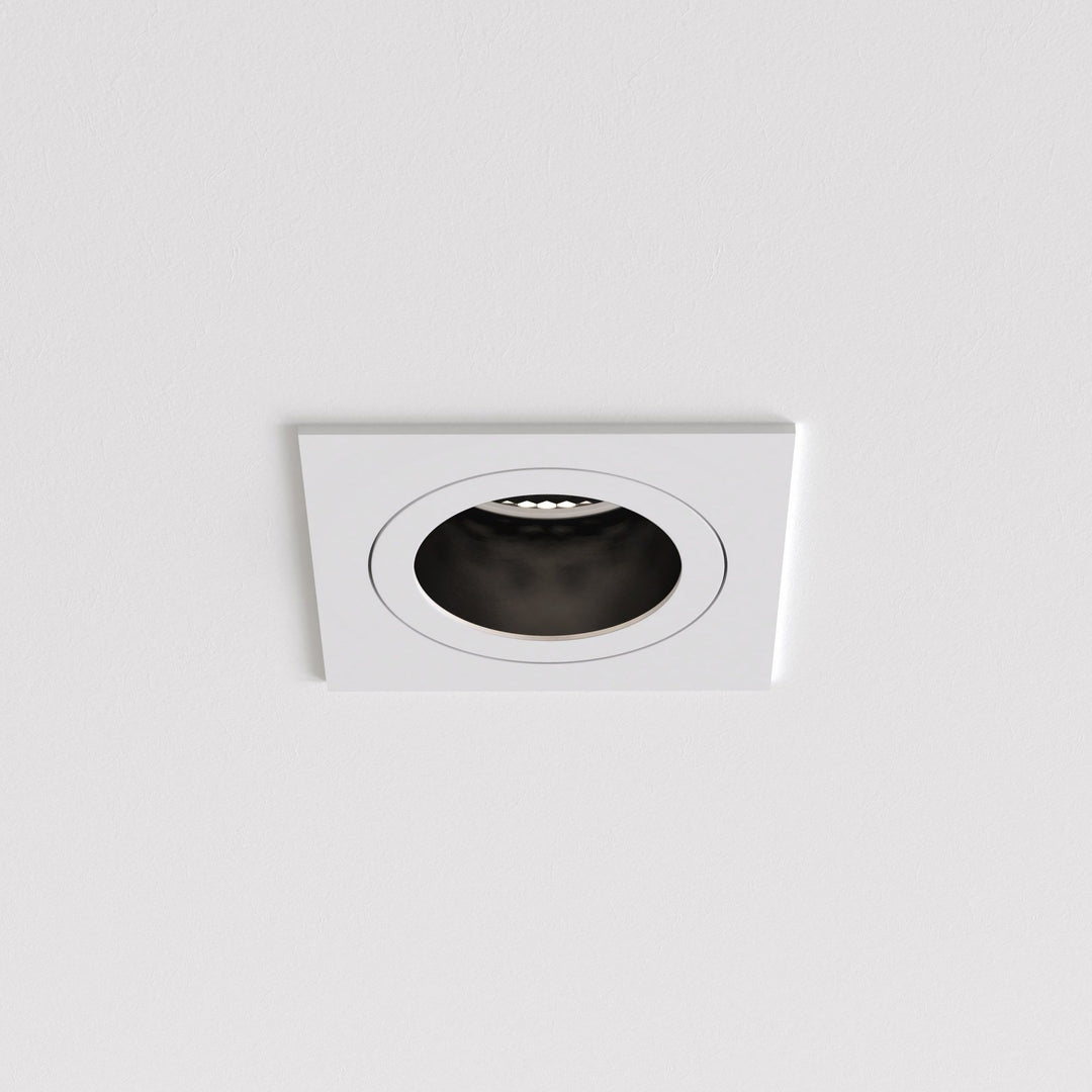 Astro 1434002 Pinhole Slimline Square Fixed Bathroom Downlight Matt White