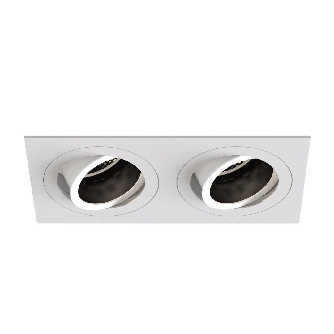 Astro 1434005 | Pinhole Square Twin | Adjustable Downlight | Matt White