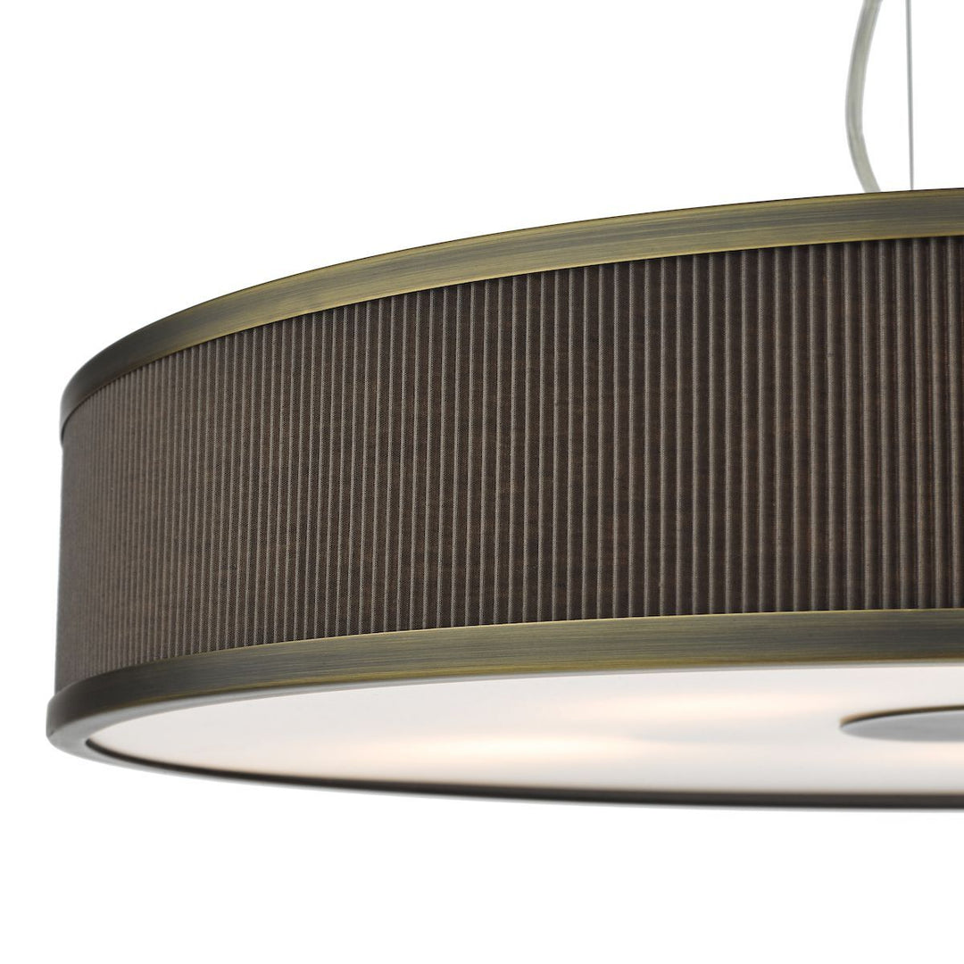 Dar Lighting ALV1739 | Alvaro 6-Light Pendant | Antique Bronze & Mushroom Brown