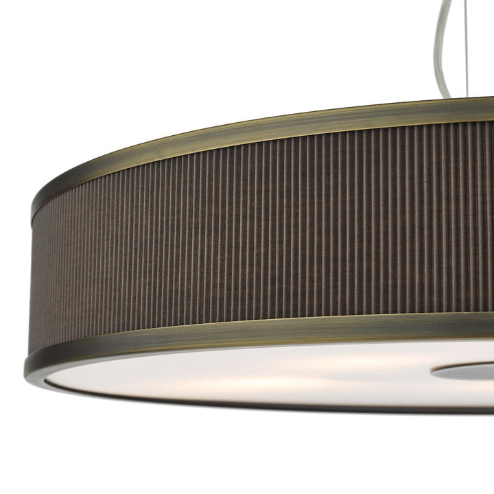 Dar Lighting ALV1739 | Alvaro 6-Light Pendant | Antique Bronze & Mushroom Brown