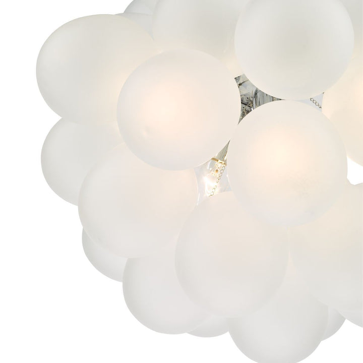 Dar BUB0602 | Bubbles 6 Light Pendant | Polished Chrome & Frosted Glass