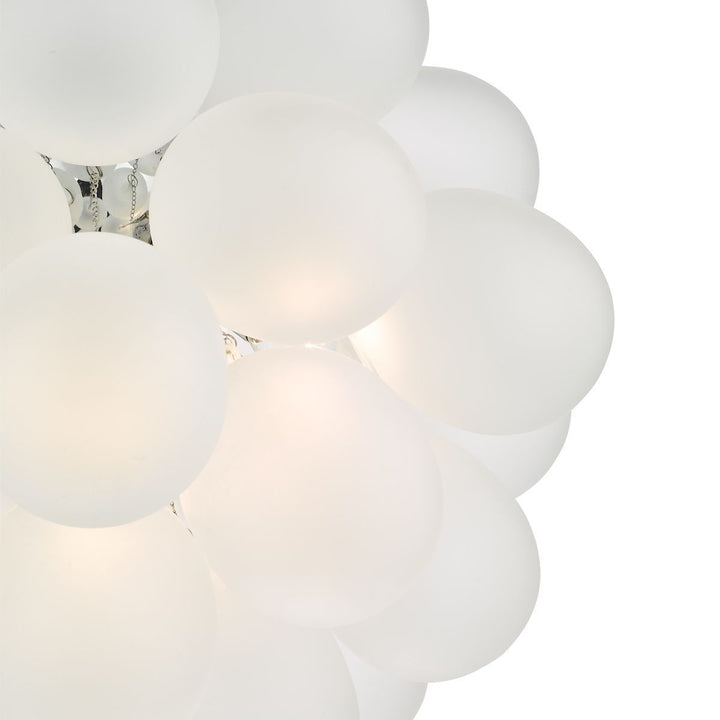 Dar BUB0602 | Bubbles 6 Light Pendant | Polished Chrome & Frosted Glass