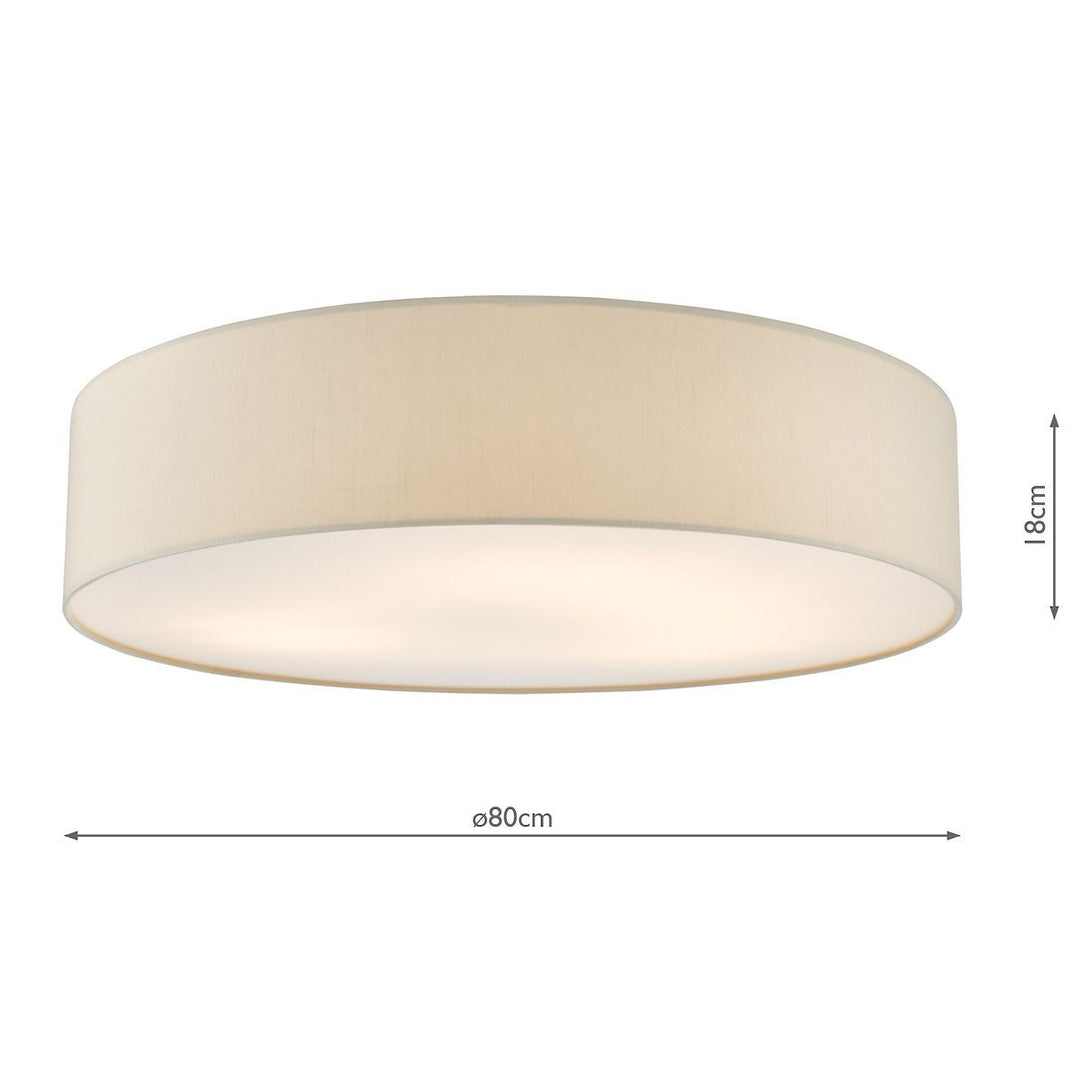Dar CIE4801 | Cierro | 6-Light Flush Mount in Taupe with Diffuser