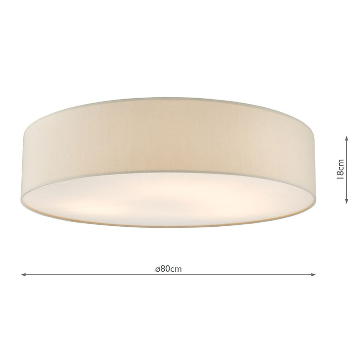 Dar CIE4801 | Cierro | 6-Light Flush Mount in Taupe with Diffuser