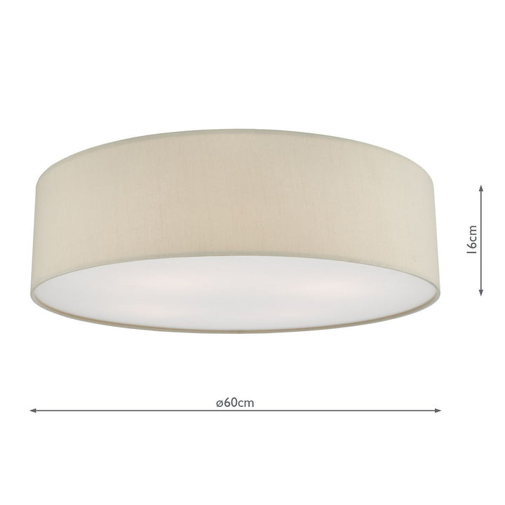 Dar CIE5001 | Cierro | 4-Light Flush Mount in Taupe with Diffuser