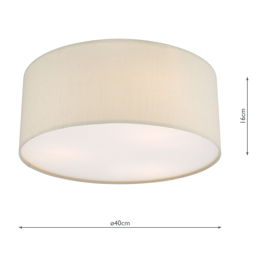 Dar CIE5201 | Cierro | 3 Light Flush Ceiling Fixture in Taupe