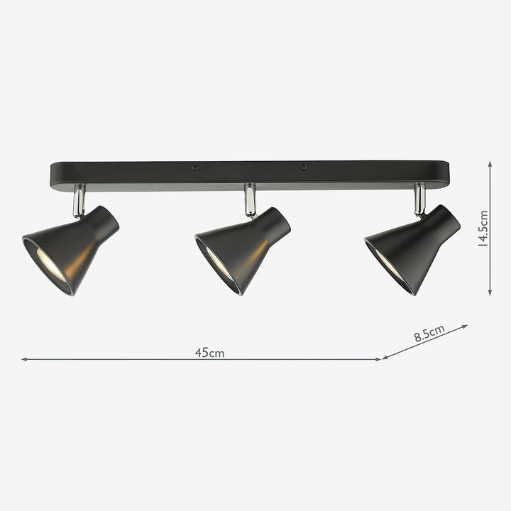 Dar DIZ7322 Diza 3 Light Bar Spotlight Matt Black