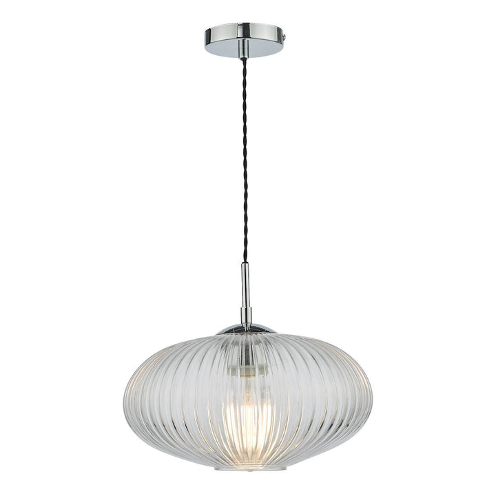 Dar EDM0150 | Edmond | Single Pendant Light | Polished Chrome
