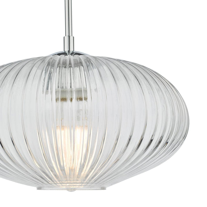 Dar EDM0150 | Edmond | Single Pendant Light | Polished Chrome