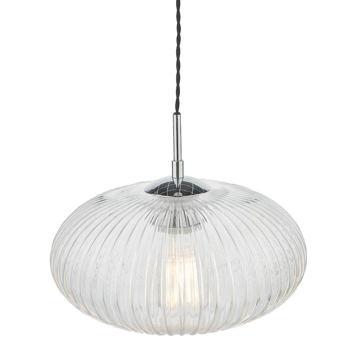 Dar EDM0150 | Edmond | Single Pendant Light | Polished Chrome