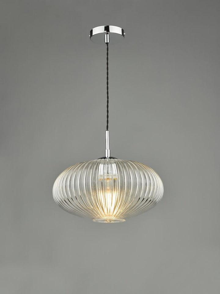 Dar EDM0150 | Edmond | Single Pendant Light | Polished Chrome