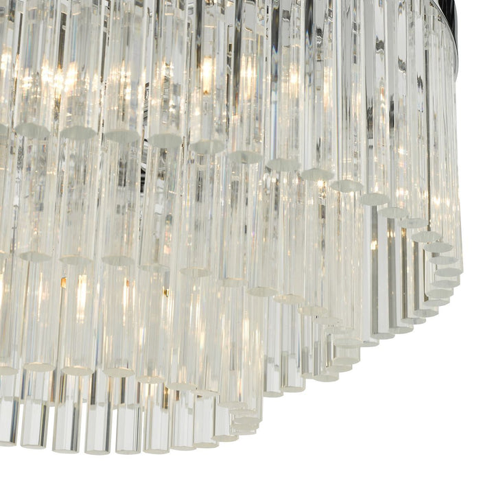 Dar GIO0508 | Giovana Pendant | 5-Light | Polished Chrome & Clear Glass