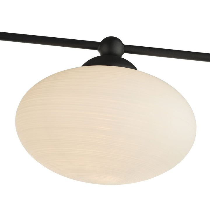 Dar JAS5422 | Jasper | 5-Light Semi Flush Ceiling Fixture | Matt Black