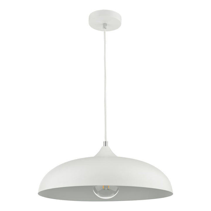 Dar KAE012 Kaelan 1 Light Single Pendant White