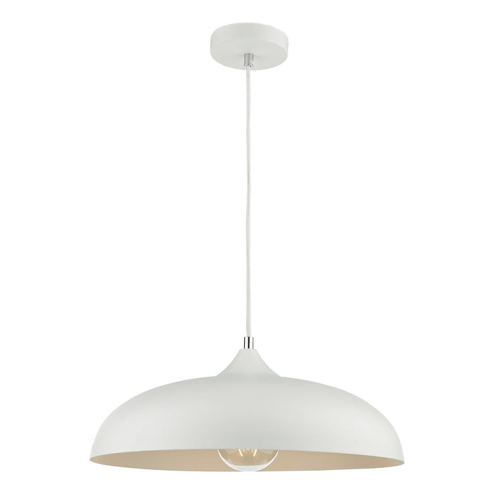 Dar KAE012 Kaelan 1 Light Single Pendant White