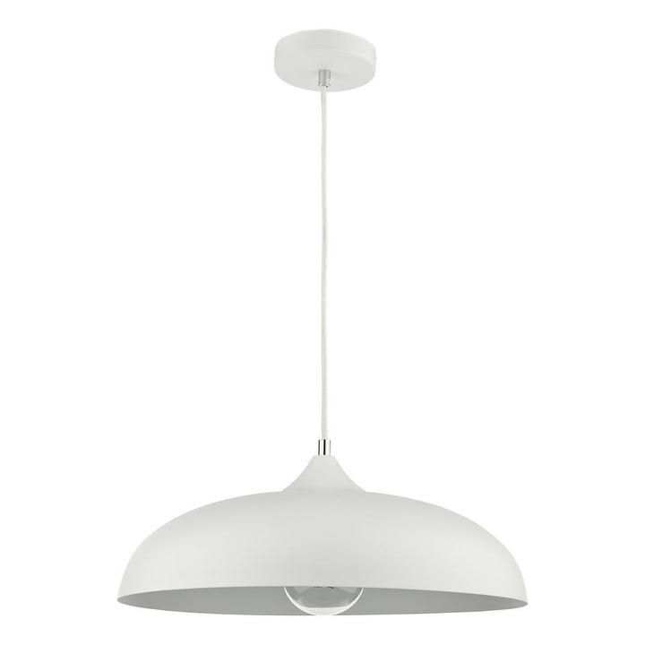 Dar KAE012 Kaelan 1 Light Single Pendant White