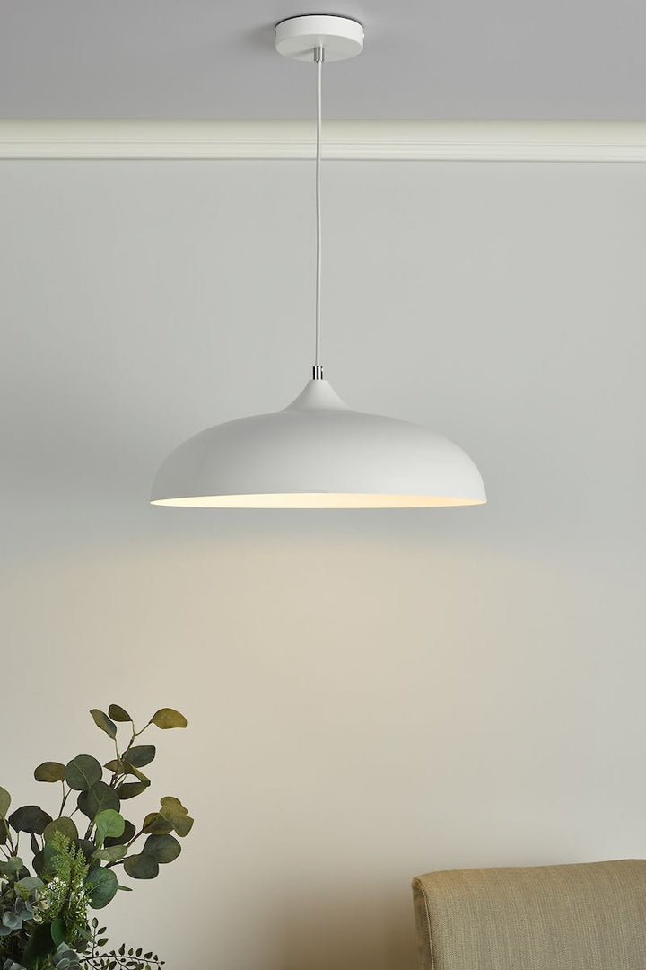 Dar KAE012 Kaelan 1 Light Single Pendant White