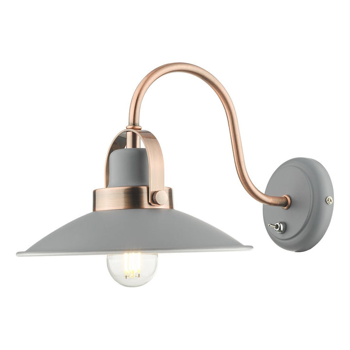 Dar LID0739 Liden Single Wall Light Graphite Copper
