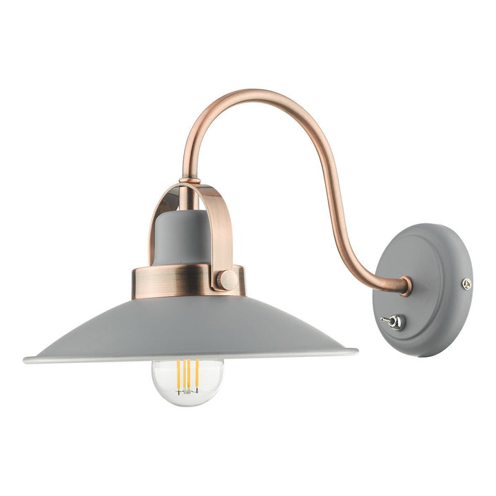 Dar LID0739 Liden Single Wall Light Graphite Copper