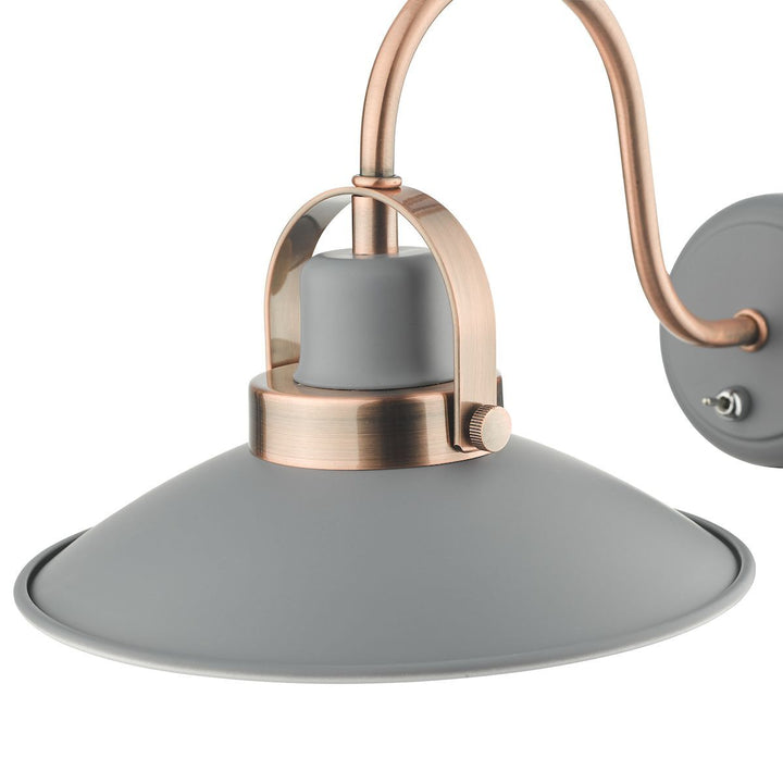Dar LID0739 Liden Single Wall Light Graphite Copper