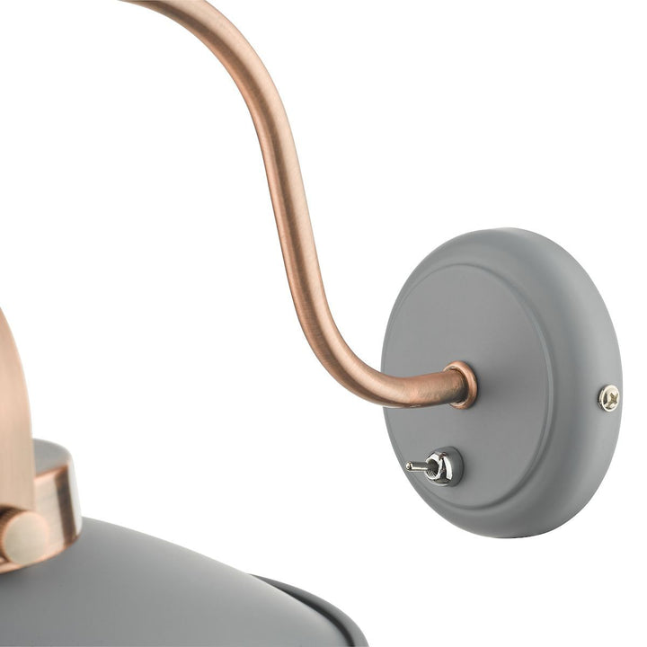 Dar LID0739 Liden Single Wall Light Graphite Copper