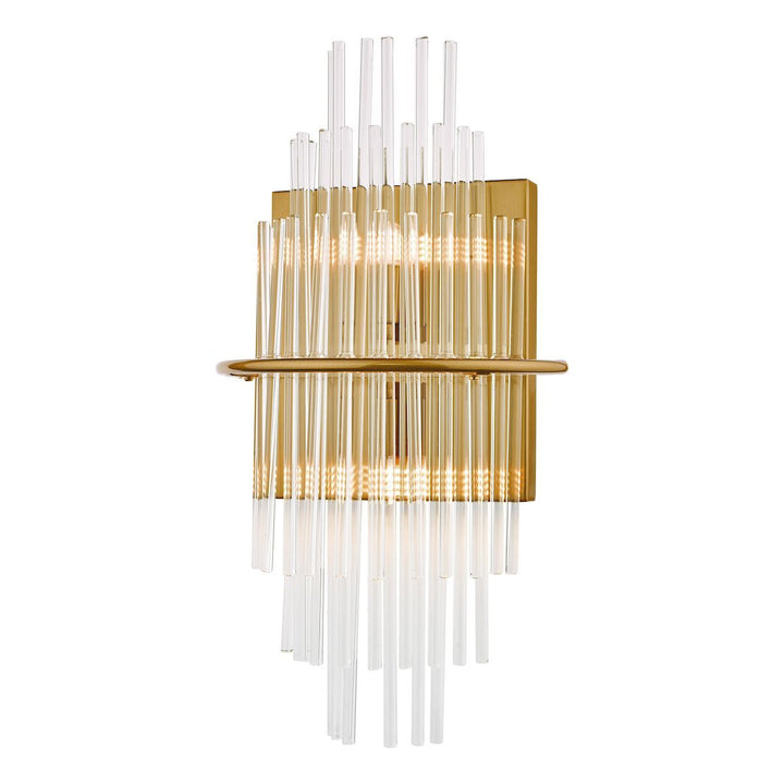 Dar LUK0935 | Lukas | 2 Light Wall Light | Antique Gold & Glass Elegance