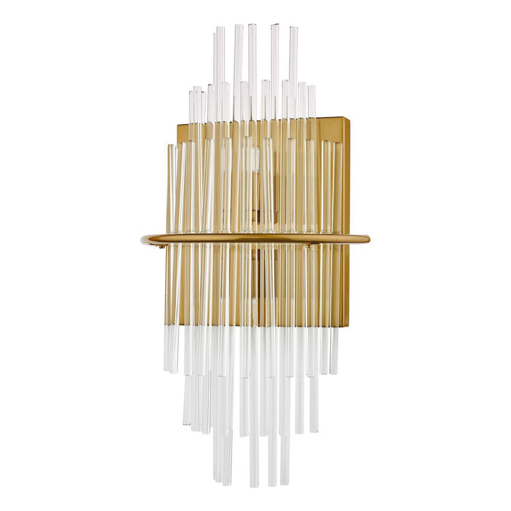 Dar LUK0935 | Lukas | 2 Light Wall Light | Antique Gold & Glass Elegance