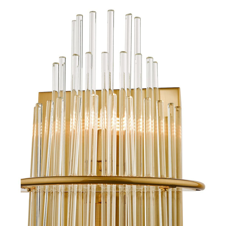 Dar LUK0935 | Lukas | 2 Light Wall Light | Antique Gold & Glass Elegance