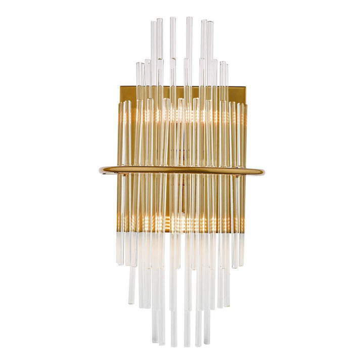 Dar LUK0935 | Lukas | 2 Light Wall Light | Antique Gold & Glass Elegance