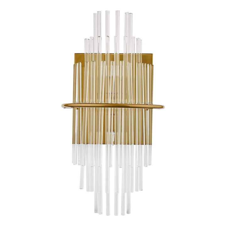 Dar LUK0935 | Lukas | 2 Light Wall Light | Antique Gold & Glass Elegance