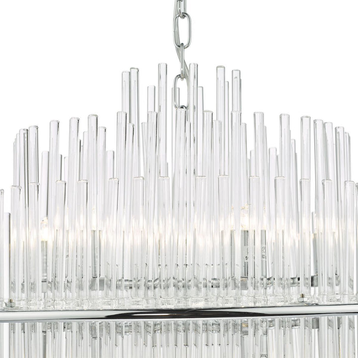 Dar LUK1750 | Lukas | 13 Light Pendant | Polished Chrome & Glass