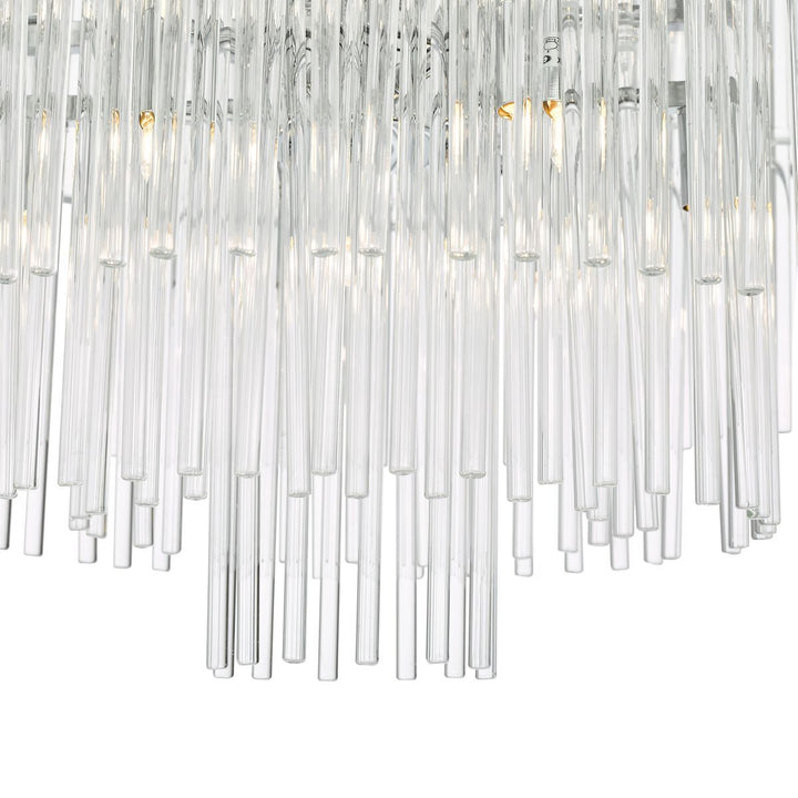 Dar LUK1750 | Lukas | 13 Light Pendant | Polished Chrome & Glass