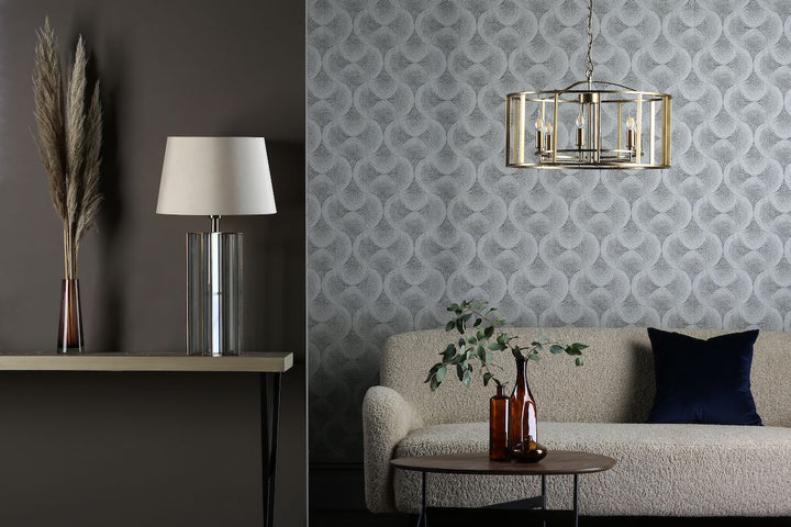 Dar MYK0663 | Myka | 6-Light Pendant in Brushed Bronze