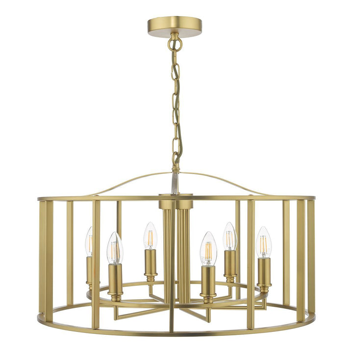 Dar MYK0663 | Myka | 6-Light Pendant in Brushed Bronze