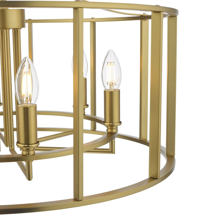 Dar MYK0663 | Myka | 6-Light Pendant in Brushed Bronze