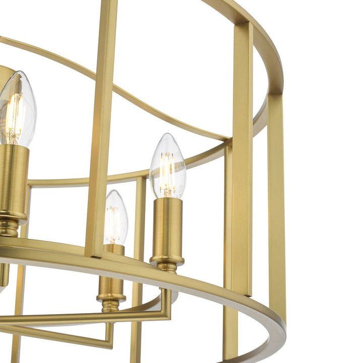 Dar MYK0663 | Myka | 6-Light Pendant in Brushed Bronze