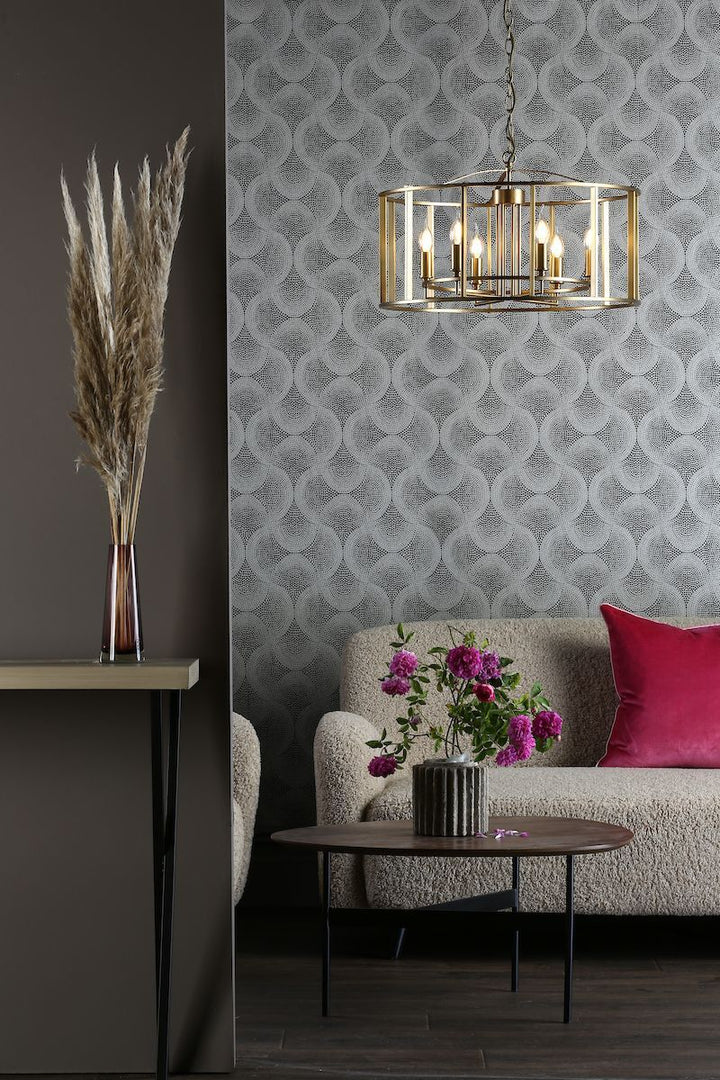 Dar MYK0663 | Myka | 6-Light Pendant in Brushed Bronze