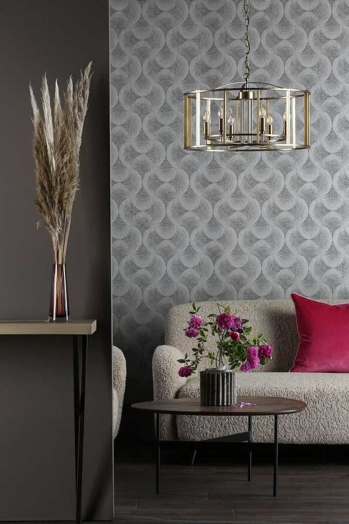 Dar MYK0663 | Myka | 6-Light Pendant in Brushed Bronze