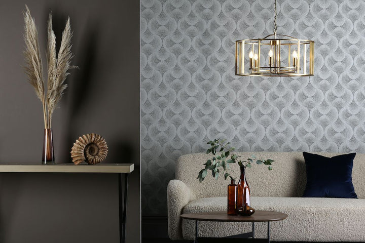 Dar MYK0663 | Myka | 6-Light Pendant in Brushed Bronze