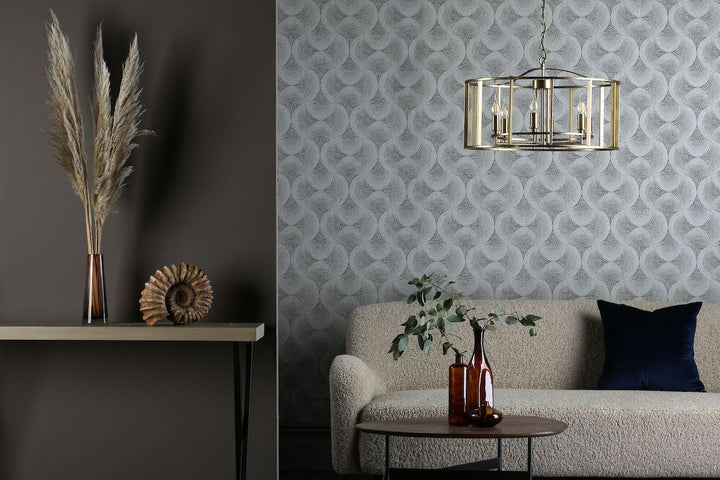 Dar MYK0663 | Myka | 6-Light Pendant in Brushed Bronze