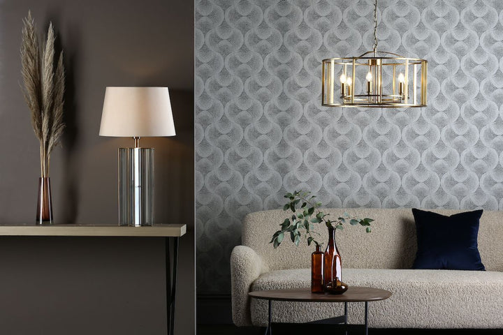 Dar MYK0663 | Myka | 6-Light Pendant in Brushed Bronze