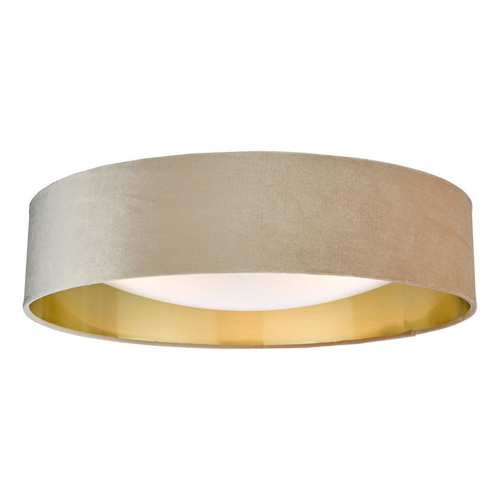 Dar NYS4801 | Nysa 3-Light Flush | Velvet Taupe Shade 60cm
