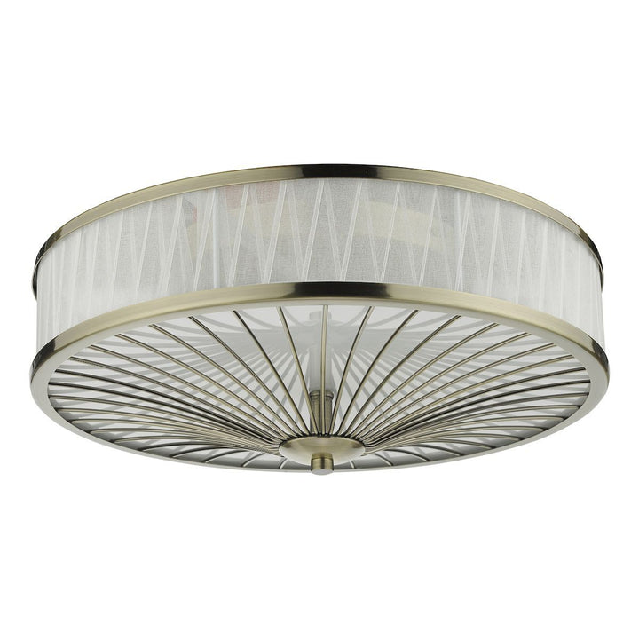 Dar OSL5075 | Oslo 3 Light Flush | Antique Brass