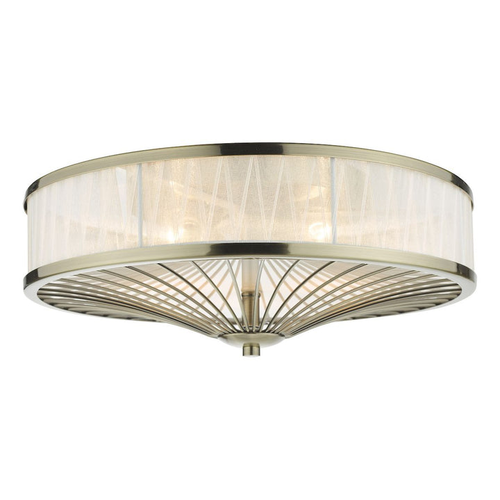 Dar OSL5075 | Oslo 3 Light Flush | Antique Brass