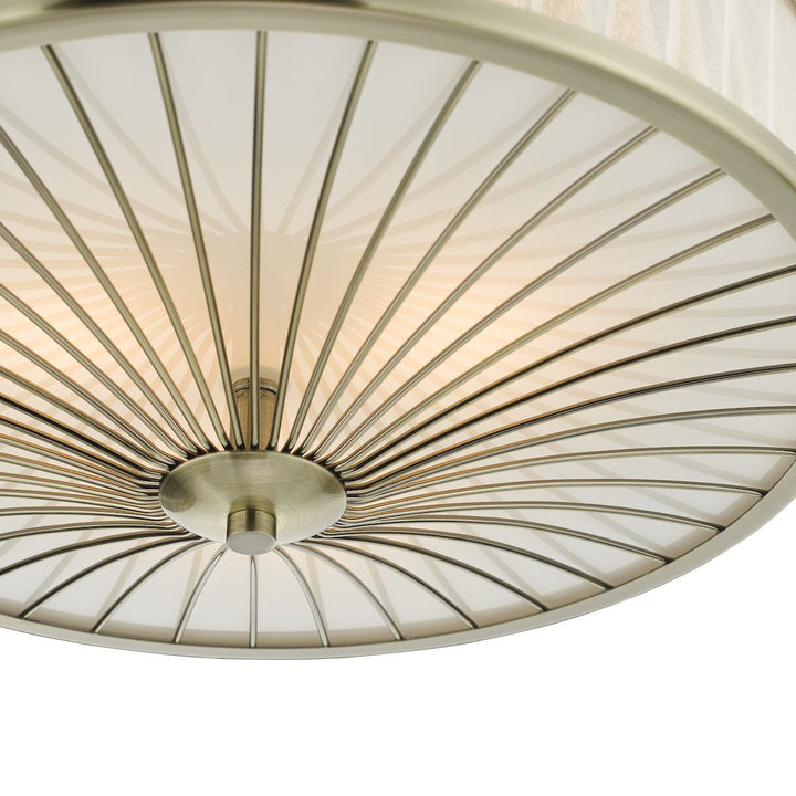 Dar OSL5075 | Oslo 3 Light Flush | Antique Brass