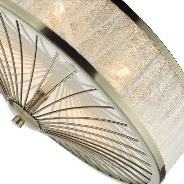Dar OSL5075 | Oslo 3 Light Flush | Antique Brass