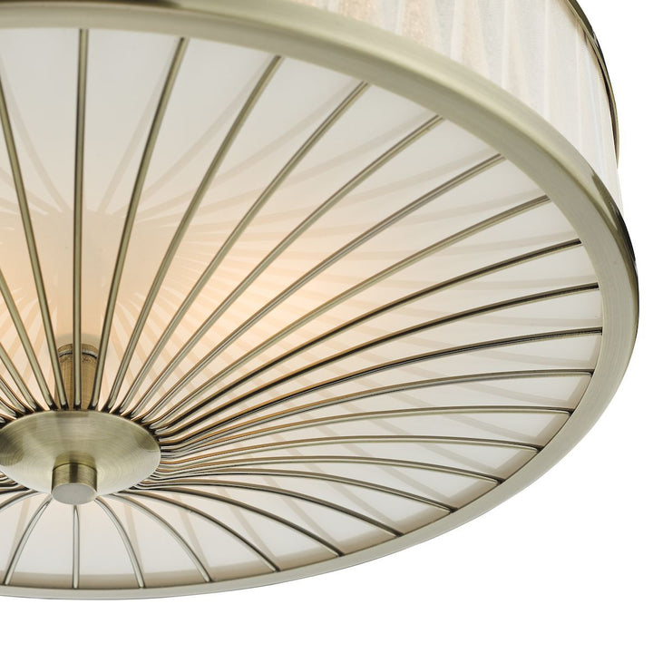 Dar OSL5075 | Oslo 3 Light Flush | Antique Brass