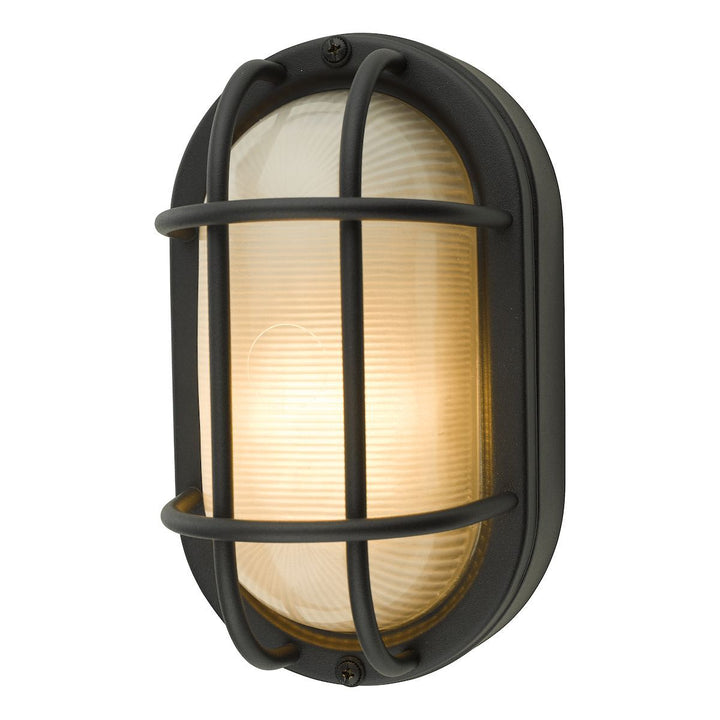 Dar SAL5222 | Salcombe | Small Outdoor Wall Light | Matt Black | IP44