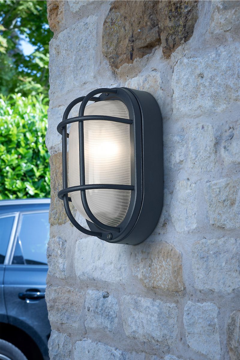 Dar SAL5222 | Salcombe | Small Outdoor Wall Light | Matt Black | IP44