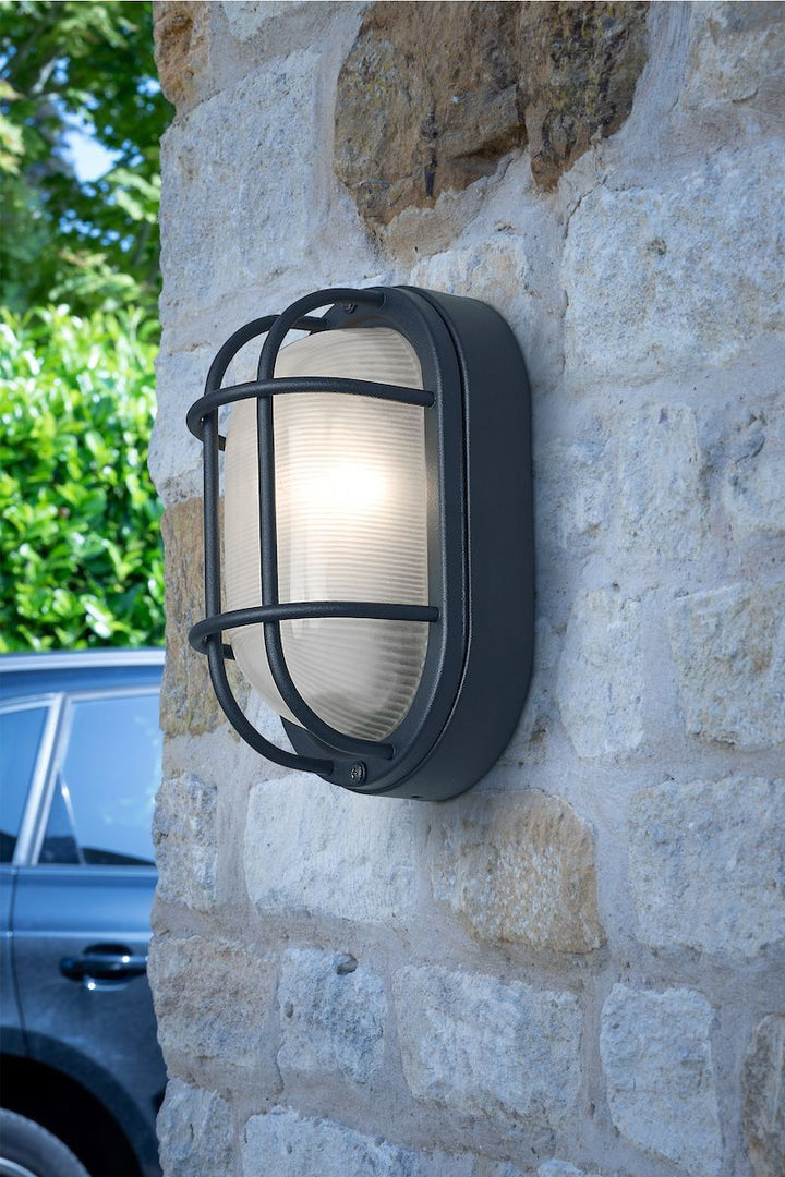 Dar SAL5222 | Salcombe | Small Outdoor Wall Light | Matt Black | IP44